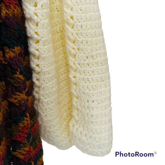 Chunky Hand Knit Cream Wool Cable Knit Icelandic Fisherman Women's Sweater. 2X - Picture 4 of 9